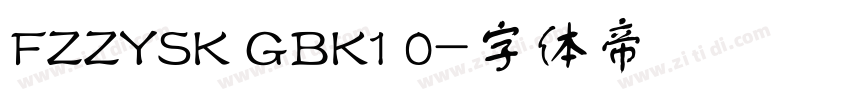 FZZYSK GBK1 0字体转换